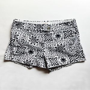 J. Crew White and Black Chino Shorts